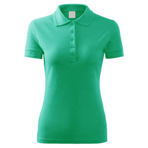 Polo à manches courtes personnalisé, vêtements de sport, polyester et coton, polo respirant pour femmes, uniforme de golf, polo uni - Product Image 4