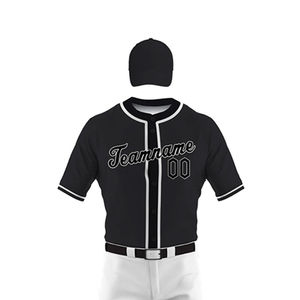 Conjunto de Uniforme de Béisbol Personalizado para Niños, Jersey Negro, Pantalones, Gorra, Ropa de Equipo, Nombre y Número del Jugador, Ropa Deportiva, Talla Grande, OEM, Venta al Por Mayor - Product Image 6