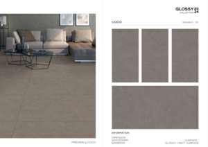 Carreaux de porcelaine brillants et mats, dimensions 60x120cm, 600x1200mm, 24x48, pour projets de design d'intérieur moderne (murs et sols). - Product Image 3