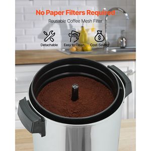 Distributore di Caffè Commerciale da 30 Tazze 4,5 L con Rubinetto Anti-Goccia e Preparazione Rapida, Macchina da Caffè Commerciale Automatizzata - Product Image 3