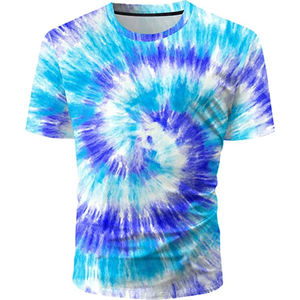 Camisetas Unisex Personalizadas con Estampado Tie-Dye |   Logotipo Personalizado Impresión Completa 100% Algodón Manga Corta |   Moda Teñida a Mano al por Mayor - Product Image 3