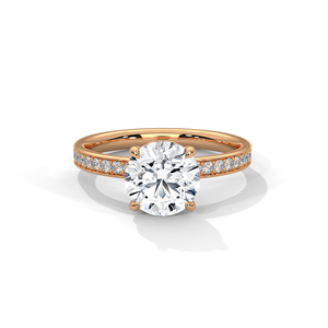 แหวนเพชรทองคำ 14K เพชรเพาะเลี้ยงในห้องปฏิบัติการ แหวนทองคำแท้ 18K สำหรับผู้หญิง สไตล์คลาสสิก รับรองโดย IGI แหวนหมั้น แหวนวันครบรอบ - Product Image 3
