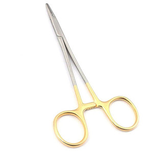 Porte-aiguille Mayo Hegar Premium 16 cm - Acier inoxydable de qualité chirurgicale, manche doré TC, autoclavable, haute adhérence - Certifié ISO13485 CE - Product Image 1
