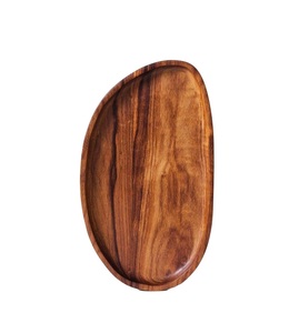 Plateau en bois d'acacia fait main, planche de service naturelle, vaisselle artisanale en bois, cuisine, salle à manger, restaurant, hôtel, hôtellerie, divertissement - Product Image 1