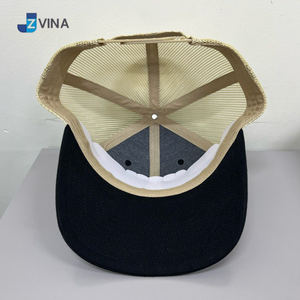 Gorra Trucker Negra Básica de Alta Calidad con Logotipo Personalizado, Malla Frontal Color Caqui, 6 Paneles, Ajustable, Unisex, Informal, Hecha en Vietnam - Product Image 5