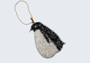 Adorno Colgante con Cuentas en Forma de Pingüino |   Adorno Bordado a Mano para Árbol de Navidad y Decoración Festiva - Product Image 2