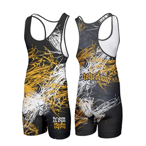 Custom Wrestling Singlet Mens Youth Wrestling Uniform Sublimated Compression Wrestling Suit Quick Dry <b>Athletic</b> Singlet - Product Image 2