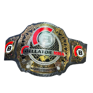 Bellator MMA World Champion Belt Black Strap Gold and Red Design Premium Quality Title Belt for MMA Fans and Collectors - Product Image 6