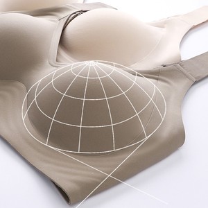 Seamless V-Neck Sports Bra For Women Medium Support Yoga Spaghetti Strap Solid Color Stretch Fabric - Product Image 5