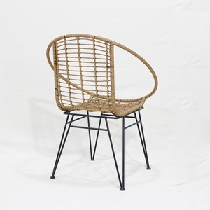 Chaise de jardin Acapulco en rotin tressé moderne pour intérieur/extérieur, confortable pour salon, salle à manger, hôtel, villa - Product Image 6