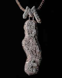 Joyería Iced Personalizada, Cadena Cubana de Plata 925 Estilo Hip Hop, Colgante de Letra Vertical de Moissanita de 2 Capas - Product Image 1