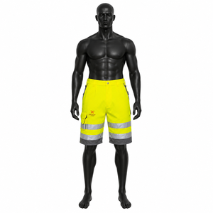 Shorts de travail haute visibilité avec bande réfléchissante, vêtements de travail robustes pour la construction et la circulation routière - Product Image 2
