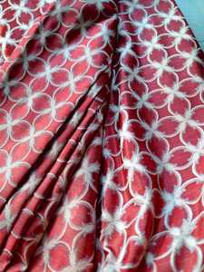 Tela Jacquard Floral Roja para Sofá, Textil de Tapicería Tejida para Sillón, Cortinas y Muebles Personalizados - Product Image 1