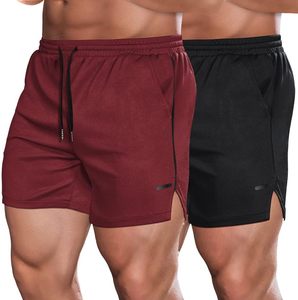 Shorts de sport pour hommes, légers, respirants, en jersey Spandex/Polyester, pour l'entraînement, la course à pied, la remise en forme, les exercices sportifs, taille haute - Product Image 2