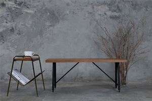 Long banc à manger en bois pour cuisine à domicile et sièges de restaurant - Product Image 3