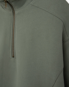 Sweat-shirt unisexe vert olive col rond 100 % coton écologique à manches longues décontracté, prix abordable, faible MOQ, vente en gros 2026 - Product Image 5