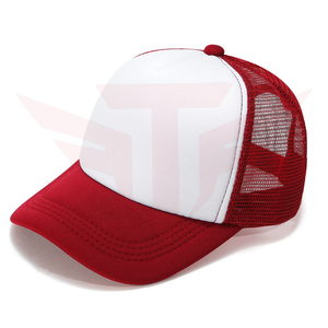 Gorra Trucker Casual Ajustable de 7 Paneles de Malla de Nailon Morado y Blanco Unisex de Tactus Industries para Primavera/Verano - Product Image 4