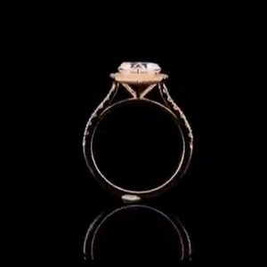 Bague solitaire pour femme en or rose 14 carats certifiée IGI, luxe, 2,0 carats, diamant de laboratoire taille cœur, LILABA ENTERPRISE - Product Image 3