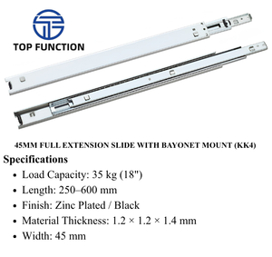 รางเลื่อนแบบยืดได้เต็มที่ 45 มม. พร้อมขั้วต่อแบบ Bayonet (K44) - Product Image 2