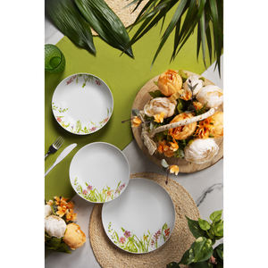 Servizio di Piatti Excelsa 18 Pezzi, Porcellana Multicolore Motivo Giardino Primaverile - Product Image 5