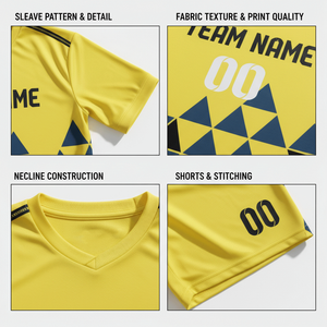 Uniforme de fútbol para hombre, transpirable y ligero, conjunto de camiseta y pantalones cortos, ropa deportiva personalizada para equipos, hecha con tela 100% poliéster. - Product Image 6