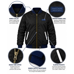 Blouson bomber élégant pour homme, taille personnalisée et impression de logo, vêtements d'extérieur pour homme - Product Image 5