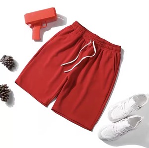 <b>Men</b> Solid Color Cotton Drawstring Shorts Regular Fit Woven Swim <b>Trunk</b> White Black Blue - Product Image 2