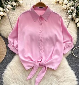 Camisas y Blusas de Mujer para Primavera, Verano y Otoño, Manga Larga, Cuello Camisero, Cierre de Botones, Estilo Vintage, Ecológicas, de Secado Rápido - Product Image 1