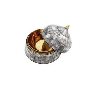 Elegant Modern Rectangle Florals Bone Inlay Jewelry Organizer <b>Box</b> for Home Styling Made in India - Product Image 2