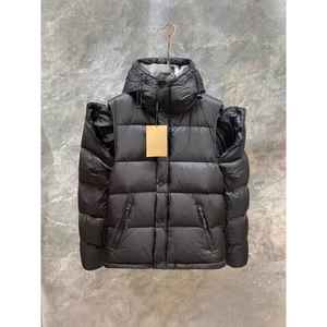 High Version BurbHooded Detachable Sleeve Windproof Anti-Fluff Thickened Winter Down <b>Jacket</b> with Zipper <b>jacket</b> - Product Image 4