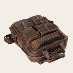Mochila de Cuero Genuino de Lujo de la Mejor Calidad, Mochila Multifuncional con Logotipo Personalizado, Gran Venta - Product Image 2