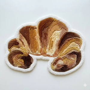 Alfombra de Lana Premium Hecha a Mano con Diseño Geométrico Antideslizante, Color Marrón y Beige, Moderna, Suave y Decorativa para Cocina o Dormitorio - Product Image 5