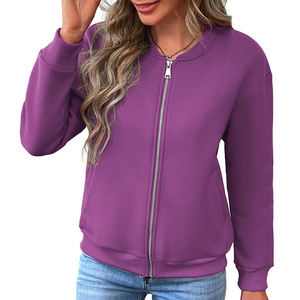 Colors Button <b>Women's</b> Quilted Short Faux <b>Suede</b> Knitted Bomber <b>Jacket</b> Casual Lightweight Autumn Winter Fashion - Product Image 1