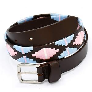 Premium Argentine Style Polo <b>Belt</b> in High Quality Leather Polo <b>Belt</b> with Multicolour Stitch Handmade for Casual Style - Product Image 1