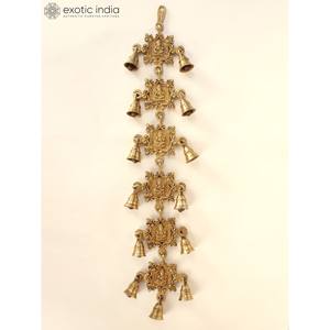 Campanas para colgar en la pared con diseño de Vighnaharta Ganesha de latón de 26 pulgadas, artículo hecho a mano - Product Image 2