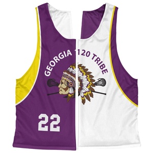 Customized Reversible Sublimated Lacrosse Pinnies Lacrosse Jersey Made With High Quality Polyester Fabric Custom Lacrosse Wears - Product Image 5