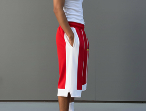 Shorts pour homme personnalisés avec logo imprimé par transfert thermique, style streetwear, 100 % coton peigné, taille mi-haute élastique - Product Image 5