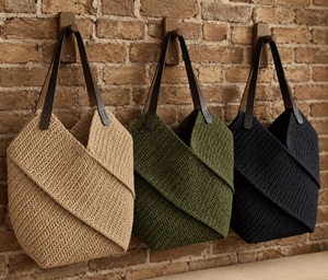 Sac fourre-tout au crochet rayé, style bohème, léger, à ouverture supérieure, pour femme, idéal pour l'été, la plage et l'usage quotidien - Product Image 4