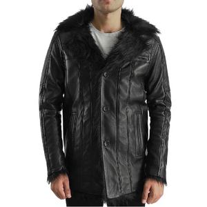Abrigo de Cuero Negro Fácil de Usar, Cálido, Suave, Casual, Duradero, Prenda Exterior Premium para las Tendencias Clásicas de Moda de Invierno, Diseño Moderno y Elegante - Product Image 1