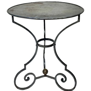New Trending Metal <b>Cross</b> Base Round Shaped <b>Top</b> Coffee Table Decorative Furniture Beside Table for Home Office Living Room - Product Image 2