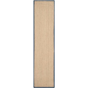 Tapis rectangulaire en jute tressé de couleur beige naturel pour salon, tapis antidérapant beige pour entrée, tapis tissé fait main. - Product Image 6