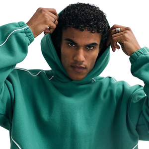 Men Fleece Pullover Hoodie Tracksuit Set Straight Leg <b>Trousers</b> Relaxed Fit Kangaroo Pocket Casual Winter Two Piece Lounge Outfit - Product Image 6
