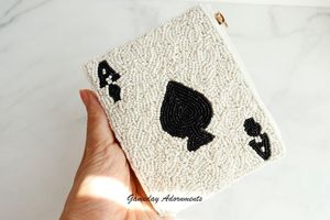 Porte-monnaie artisanal perlé de qualité supérieure, mini sac chic pour femmes à prix avantageux - Product Image 3
