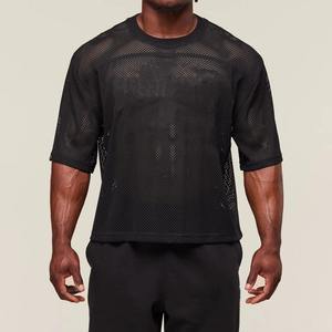 Camiseta Deportiva de Malla para Hombre con Logotipo Personalizado, Ligera, Transpirable, para Entrenamiento Deportivo, Ropa Urbana de Moda para Verano - Product Image 4