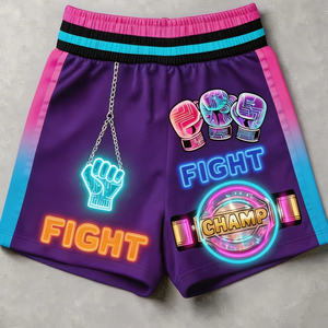 Pantalones Cortos de Boxeo de Poliéster, Diseño Personalizado por Sublimación, Logotipo Bordado, Ropa Deportiva Transpirable, Talla Personalizada - Product Image 1