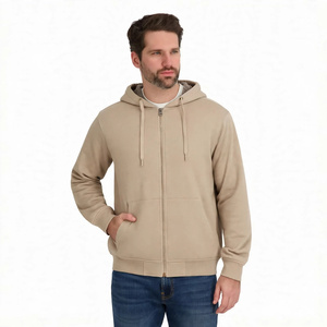 Men Sherpa <b>Lined</b> Full Zip Hoodie Custom <b>Fleece</b> Hooded <b>Sweatshirt</b> Winter Heavyweight Warm Outerwear Plain Casual Jacket Outerwear - Product Image 1