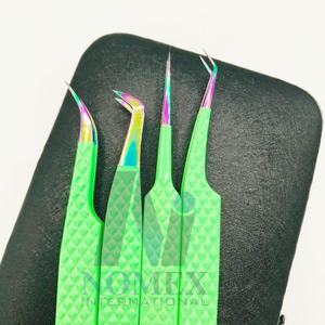 Pinzas Verdes con Punta de Volumen Multi-Boot, Juego de Pinzas para Pestañas a Precios de Mayoreo, Acero Inoxidable, Calidad Fina Garantizada - Product Image 6