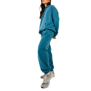 Produit tendance : Survêtement léger pour femme effet délavé, faible MOQ, marque privée, survêtement pour femme effet délavé - Product Image 1