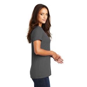 T-shirt en tricot à manches courtes pour femme, coupe classique, col en V, écologique, de haute qualité, taille standard, hauts d'été - Product Image 3