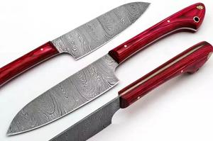 Handmade 8-Inch Damascus Steel Chef <b>Knife</b> Razor <b>Sharp</b> Eco-Friendly Non-Stick Coating Dishwasher Safe for Meat Vegetables - Product Image 1